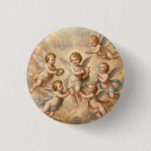 Christelijke baby's in de hemel ronde button 3,2 cm
