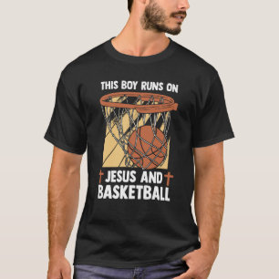 Christelijke Baller deze jongen loopt op Jezus en  T-shirt