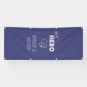 Christelijke banners Jezus Mijn held droeg een kru (Horizontaal)