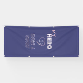 Christelijke banners Jezus Mijn held droeg een kru