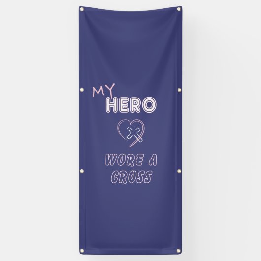 Christelijke banners Jezus Mijn held droeg een kru (Verticaal)