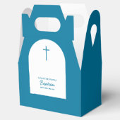 Christelijke Baptisme Christening Boy Blue Arch Bedankdoosjes (Geopend)