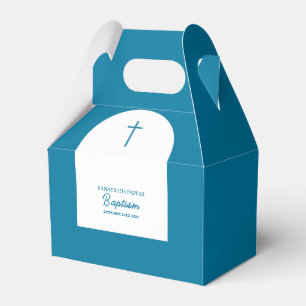 Christelijke Baptisme Christening Boy Blue Arch Bedankdoosjes