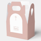 Christelijke baptisme Christening Girl Pink Arch Bedankdoosjes (Geopend)