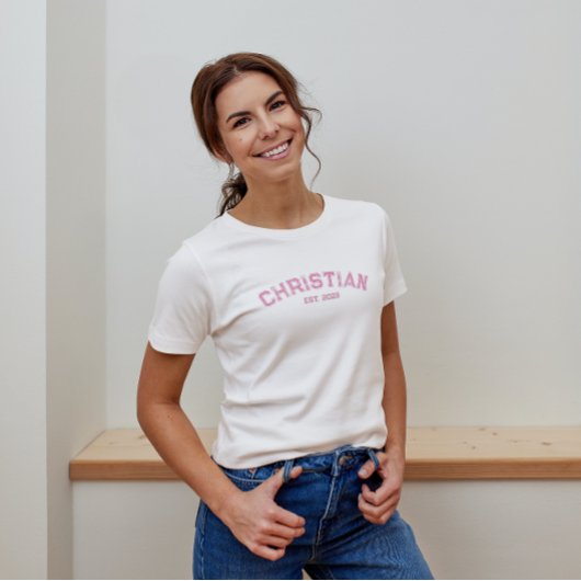 Christelijke Baptisme Datum Verstoorde Typografie T-shirt