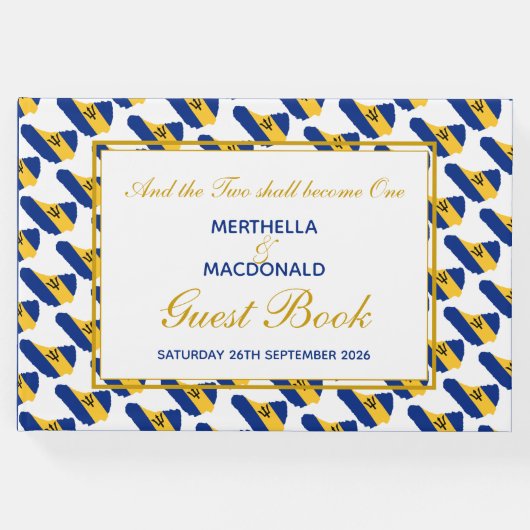 Christelijke BARBADOS-scripts | Patriottisch | Wed Gastenboek (Voorkant)