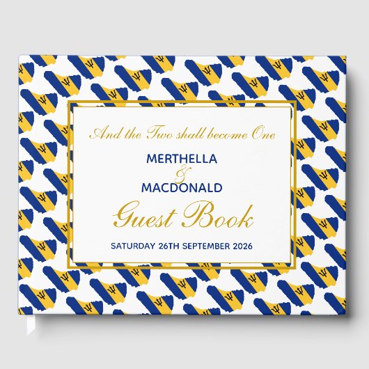 Christelijke BARBADOS-scripts | Patriottisch | Wed Gastenboek (Voorkant)