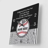 Christelijke Baseball-cadeautjes met honkbalBijbel Vierkante Klok (Hoek)