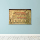 Christelijke basilica, mozaïekbedekking, Romeinse  Canvas Afdruk (Insitu (Houten vloer))