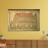 Christelijke basilica, mozaïekbedekking, Romeinse  Canvas Afdruk (Insitu (Woonkamer))
