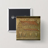 Christelijke basilica, mozaïekbedekking, Romeinse  Vierkante Button 5,1 Cm (Voorkant /achterkant)
