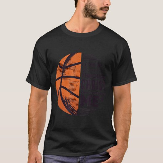 Christelijke Basketbal, ik kan alles doen T-shirt (Voorkant)