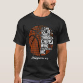 Christelijke Basketball Ik kan alle dingen doen Ph T-shirt (Voorkant)