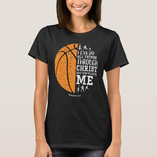 Christelijke Basketball Mannen Jongens Kinder Reli T-shirt (Voorkant)