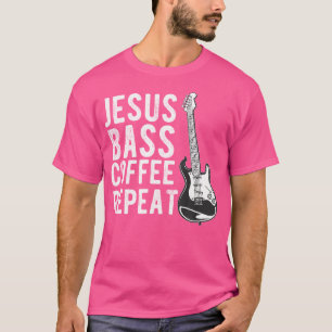 Christelijke Bassist Gitaarspeler Aanbid Jezus Bas T-shirt
