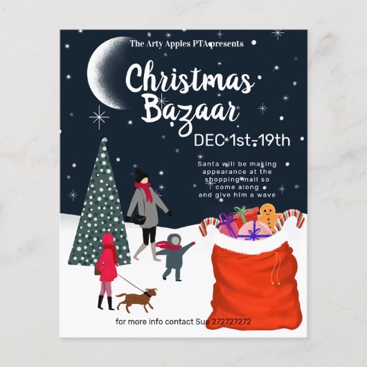 christelijke Bazaar Come and see Santa toy drive Flyer (Voorkant)