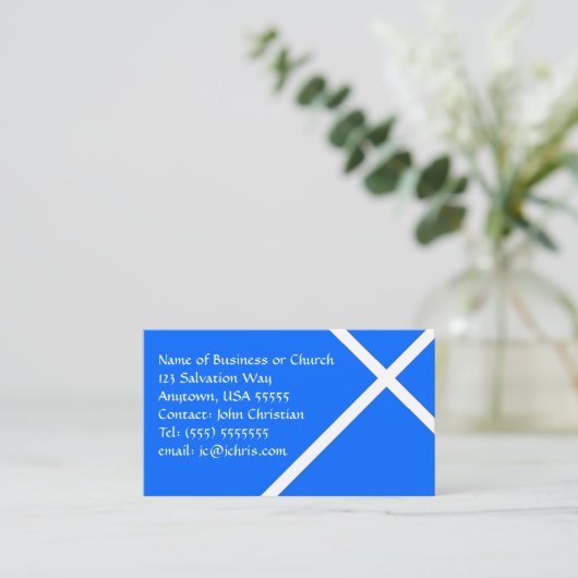 Christelijke bedrijfspastor of Church White Cross Visitekaartje (Staand voorkant)