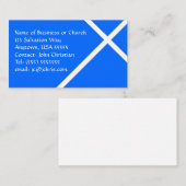 Christelijke bedrijfspastor of Church White Cross Visitekaartje (Voorkant / Achterkant)