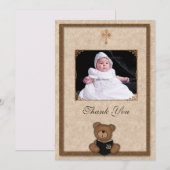 Christelijke Beer-fotokaart Bedankkaart (Voorkant / Achterkant)