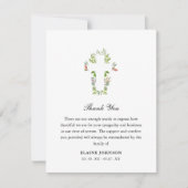 Christelijke begrafenis groen kruis dank u bedankkaart (Voorkant)