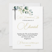 Christelijke begrafenis herdenkingsfoto botanisch kaart (Achterkant)