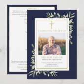 Christelijke begrafenisherdenkingsorde programmakaart (Voorkant / Achterkant)