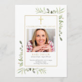 Christelijke begrafenisherdenkingsorde programmakaart (Voorkant)