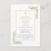 Christelijke begrafenismonument Greenery Prayer Ka RSVP Kaartje (Voorkant)