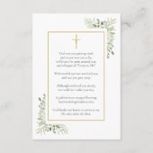 Christelijke begrafenismonument Greenery Prayer Ka RSVP Kaartje (Achterkant)