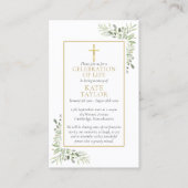 Christelijke begrafenismonument Greenery Prayer Ka Visitekaartje (Voorkant)