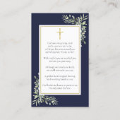 Christelijke begrafenismonument Greenery Prayer Ka Visitekaartje (Achterkant)