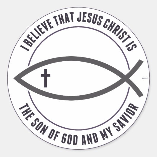 Christelijke Believers Ronde Sticker (Voorkant)
