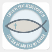 Christelijke Believers Vierkante Sticker (Voorkant)