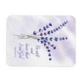 Christelijke bemoedigende lavendel met de Schrift Magneet (Horizontaal)