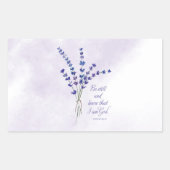 Christelijke bemoedigende lavendel met de Schrift Rechthoekige Sticker (Voorkant)