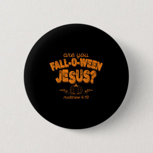 Christelijke Ben jij Fall-o-ween Jezus Pompoen Ver Ronde Button 5,7 Cm