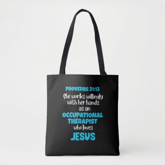 Christelijke BEROEPSHERSTELLER OT Loves Jesus Tote Bag (Voorkant)