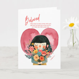 Christelijke betekaart met Bijbelvers Kaart