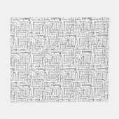 Christelijke bevestigende woorden fleece deken (Voorkant (Horizontaal))