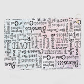 Christelijke bevestigende woorden golfhanddoek (Horizontaal)