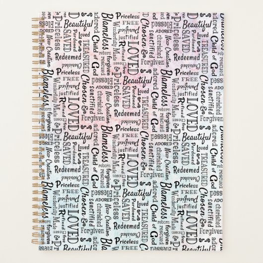 Christelijke bevestigende woorden planner (Voorkant)