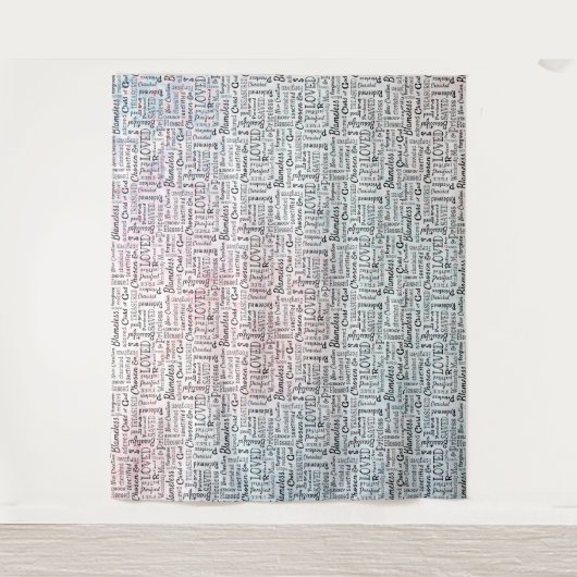 Christelijke bevestigende woorden wandkleed (Voorkant)