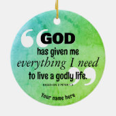 Christelijke bevestiging ALLES WAT IK NODIG HEB Ci Keramisch Ornament (Achterkant)