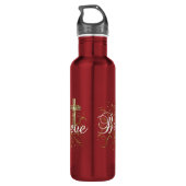 Christelijke bevestiging of eerste mededeling waterfles  (Achterkant)