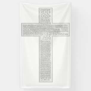 Christelijke Biblicale Namen van Jezus Christus Spandoek