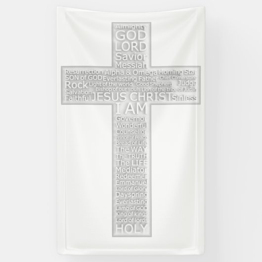 Christelijke Biblicale Namen van Jezus Christus Spandoek (Verticaal)