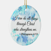Christelijke Bijbel ik kan alle dingen doen die bl Keramisch Ornament (Rechts)