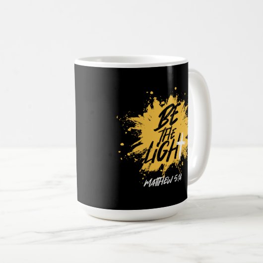 Christelijke bijbel is het licht Matthew 5:14 Koffiemok (Voorkant rechts)