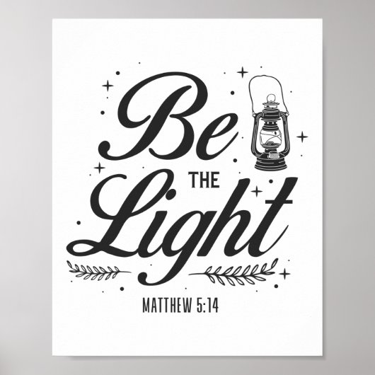 Christelijke bijbel is het licht Matthew 5:14 Poster (Voorkant)