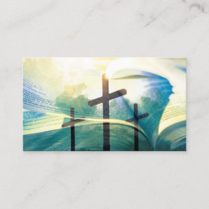 Christelijke Bijbel Kruis Inspirerend Religieus Visitekaartje